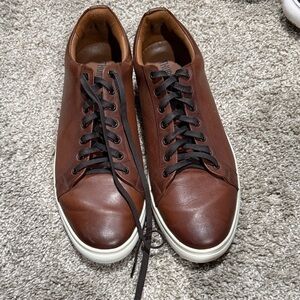 Thursday Boot Company Brown Leather Sneakers with White Sole